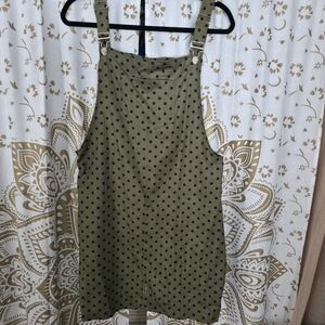Green Polka Dot Pinafore Dress